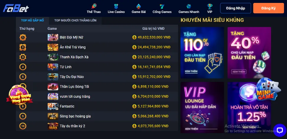 Khuyến Mãi Dành Riêng Cho VIP